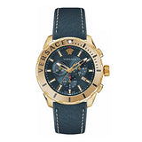 Versace Casual Chronograph Blue Dial Blue Leather Strap Watch for Men - VERG004-18 Authentic Buy Shop Now