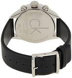 Calvin Klein Masculine Chronograph White Dial Black Leather Strap Watch for Men - K2H27120 Authentic Buy Shop Now