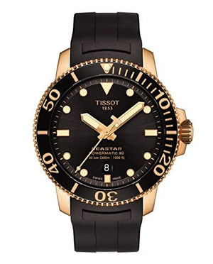 Tissot Seastar 1000 Powermatic 80 Black Dial Black Rubber Strap Watch for Men - T120.407.37.051.01 Authentic Buy Shop Now