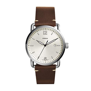 Fossil The Commuter White Dial Brown Leather Strap Watch for Men - FS5275 Authentic Buy Shop Now