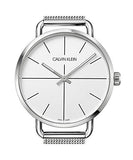 Calvin Klein Even Quartz White Dial Silver Steel Strap Watch for Women - K7B21126 Authentic Buy Shop Now