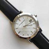 Burberry The City White Dial Black Leather Strap Watch for Men - BU9008 Authentic Buy Shop Now
