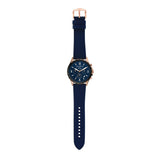Fossil Forrester Chronograph Blue Dial Blue Leather Strap Watch for Men - FS5814 Authentic Buy Shop Now
