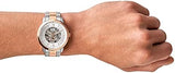 Fossil Neutra Automatic Skeleton White Dial Two Tone Steel Strap Watch for Men - ME3196 Authentic Buy Shop Now