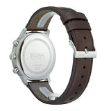 Hugo Boss Attitude Blue Dial Brown Leather Strap Watch for Men - 1513606 Authentic Buy Shop Now