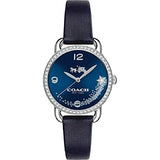 Coach Delancey Navy Blue Dial Blue Leather Strap Watch for Women - 14502668 Authentic Buy Shop Now