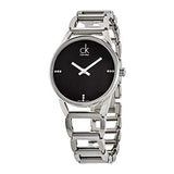 Calvin Klein Stately Black Dial Silver Steel Strap Watch for Women - K3G2312S Authentic Buy Shop Now