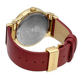 Versace Greca Silver Dial Red Leather Strap Watch for Women - VEVH00420 Authentic Buy Shop Now