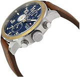 Tommy Hilfiger Sport Multifunction Blue Dial Brown Leather Strap Watch for Men - 1791137 Authentic Buy Shop Now