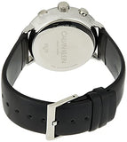 Calvin Klein High Noon Chronograph White Dial Black Leather Strap Watch for Men - K8M271C6 Authentic Buy Shop Now