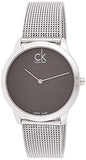 Calvin Klein Minimalist Black Dial Silver Mesh Bracelet Watch for Men - K3M2112X Authentic Buy Shop Now
