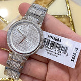 Michael Kors Gabbi Quartz Crystals Silver Dial Silver Steel Strap Watch For Women - MK3984 Authentic Buy Shop Now