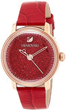 Swarovski Crystalline Hours Red Crystal Dial Red Leather Strap Watch for Women - 5295380 Authentic Buy Shop Now