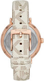 Michael Kors Jayne Three Hand Rose Gold Dial White Leather Strap Watch For Women - MK7128 Authentic Buy Shop Now