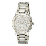 Burberry City Chronograph White Dial Silver Steel Strap Watch For Women - BU9700 Authentic Buy Shop Now