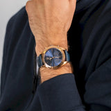 Maserati Traguardo Chronograph Blue Dial Blue Leather Strap Watch for Men - R8871612015 Authentic Buy Shop Now