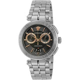 Versace Aion Chronograph Black Dial Silver Steel Strap Watch For Men - VE1D01019 Authentic Buy Shop Now