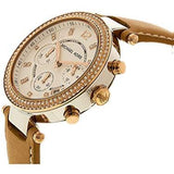 Michael Kors Parker Chronograph White Dial Tan Leather Strap Watch for Women - MK5633 Authentic Buy Shop Now