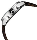 Guess Exec Chronograph White Dial Brown Leather Strap Watch For Men - W0076G2 Authentic Buy Shop Now