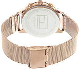 Tommy Hilfiger Blake Chronograph Rose Gold Dial Rose Gold Mesh Bracelet Watch For Women - 1781907 Authentic Buy Shop Now