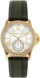 Michael Kors Mini Everest Crystals White Dial Green Leather Strap Watch for Women - MK4720 Authentic Buy Shop Now