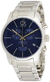 Calvin Klein City Chronograph Blue Dial Silver Steel Strap Watch for Men - K2G2714N Authentic Buy Shop Now