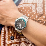 Fossil FB-01 Chronograph Black Dial Silver Steel Strap Watch for Men - FS5827 Authentic Buy Shop Now
