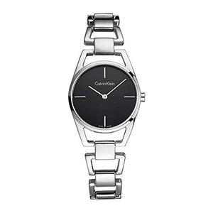 Calvin Klein Dainty Black Dial Silver Steel Strap Watch for Women - K7L23141 Authentic Buy Shop Now