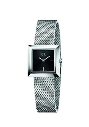 Calvin Klein Mark Black Dial Silver Mesh Bracelet Watch for Women - K3R23121 Authentic Buy Shop Now