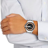 Armani Exchange Hampton Chronograph Black Dial Silver Steel Strap Watch For Men - AX2179 Authentic Buy Shop Now