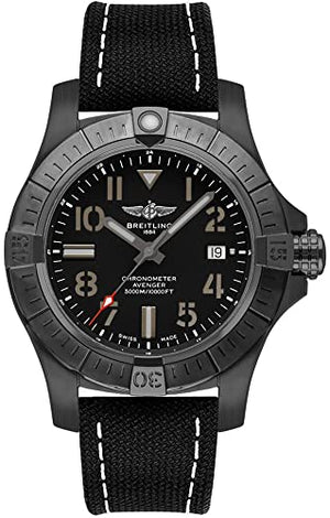 Breitling Avenger Automatic 45 Seawolf Night Mission Black Dial Black Nylon Strap Watch for Men - V17319101B1X1 Authentic Buy Shop Now