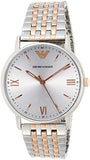 Emporio Armani Kappa Quartz Silver Dial Two Tone Mesh Bracelet Watch For Men - AR11093 Authentic Buy Shop Now