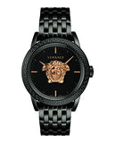 Versace Palazzo Empire Black Dial Black Steel Strap Watch for Men - VERD00518 Authentic Buy Shop Now