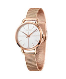 Calvin Klein Even White Dial Rose Gold Mesh Bracelet Watch for Women - K7B23626 Authentic Buy Shop Now