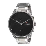 Tommy Hilfiger Chase Quartz Black Dial Silver Steel Strap Watch For Men - 1791485 Authentic Buy Shop Now