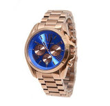Michael Kors Bradshaw Quartz Blue Dial Rose Gold Steel Strap Watch For Women - MK5951 Authentic Buy Shop Now