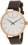 Calvin Klein Even Silver Dial Brown Leather Strap Watch for Men - K7B216G6 Authentic Buy Shop Now