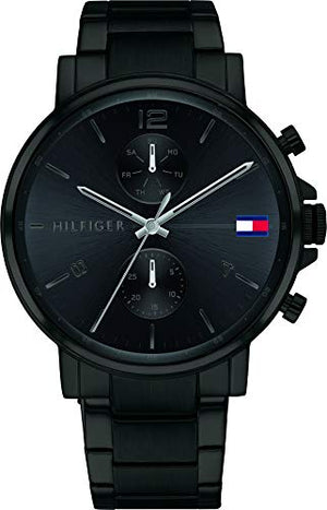 Tommy Hilfiger Daniel Black Dial Black Steel Strap Watch for Men - 1710414 Authentic Buy Shop Now