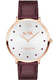 Coach Slim Easton Silver Dial Brown Leather Strap Watch for Women - 14502694 Authentic Buy Shop Now