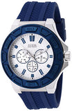 Guess Force White Dial Blue Rubber Strap Watch For Men - W0674G4 Authentic Buy Shop Now
