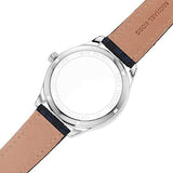 Michael Kors Benning Three Hand Silver Dial Blue Leather Strap Watch For Men - MK8930 Authentic Buy Shop Now