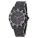 Marc Jacobs Blade Chronograph Black Dial Black Steel Strap Watch for Women - MBM3083 Authentic Buy Shop Now