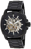 Fossil Modern Machine Automatic Silver Dial Black Steel Strap Watch for Men - ME3080 Authentic Buy Shop Now