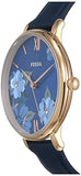 Fossil Jacqueline Blue Dial Blue Leather Strap Watch for Women - ES4673 Authentic Buy Shop Now