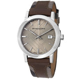 Burberry The City Grey Dial Leather Strap Watch for Men - BU9020 Authentic Buy Shop Now