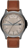 Armani Exchange Hampton Chronograph Grey Dial Brown Leather Strap Watch For Men - AX2414 Authentic Buy Shop Now