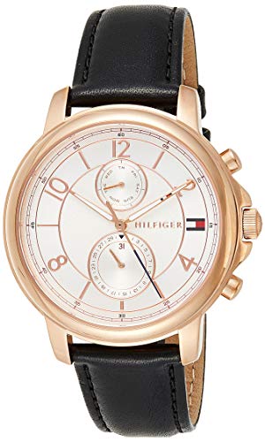 Tommy Hilfiger Claudia White Dial Black Leather Strap Watch for Women - 1781817 Authentic Buy Shop Now