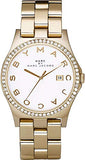 Marc Jacobs Henry Diamonds White Dial Gold Steel Strap Watch for Women - MBM3045 Authentic Buy Shop Now