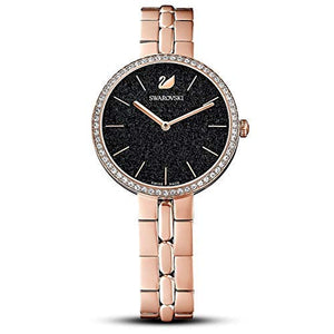 Swarovski Cosmopolitan Black Dial Rose Gold Steel Strap Watch for Women - 5517797 Authentic Buy Shop Now