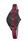 Calvin Klein Rebel Red Black Dial Red Leather Strap Watch for Women - K8P237U1 Authentic Buy Shop Now